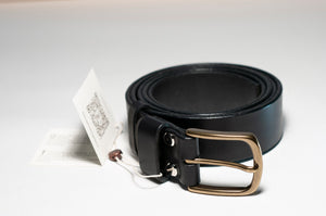Handmade leather black belt - Mr.Stich
